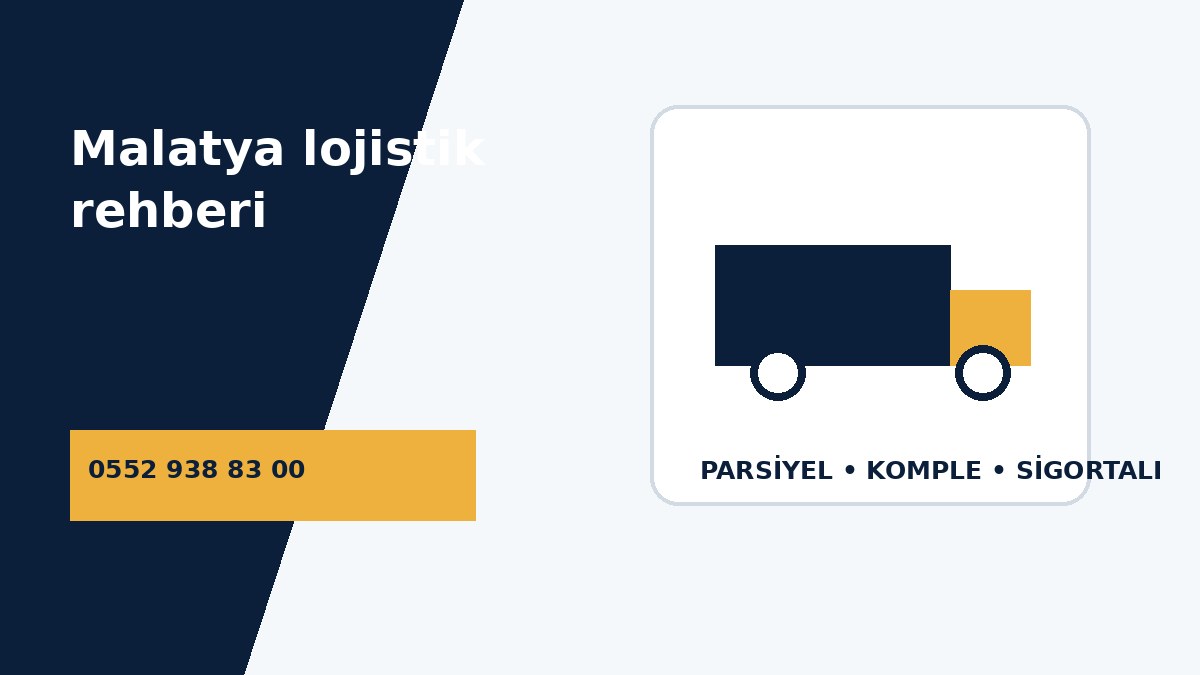 Malatya Lojistik Rehberi